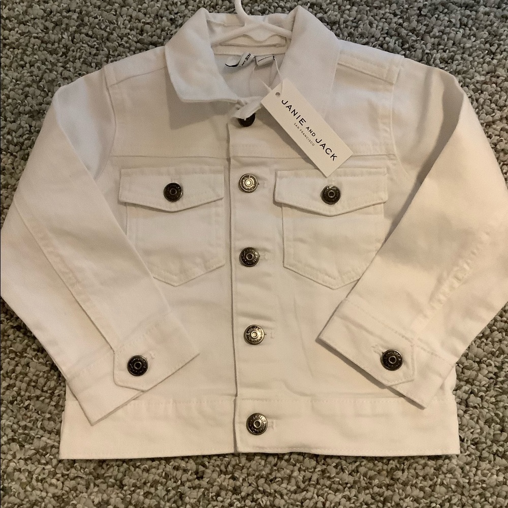 Janie and Jack NWT white denim jacket